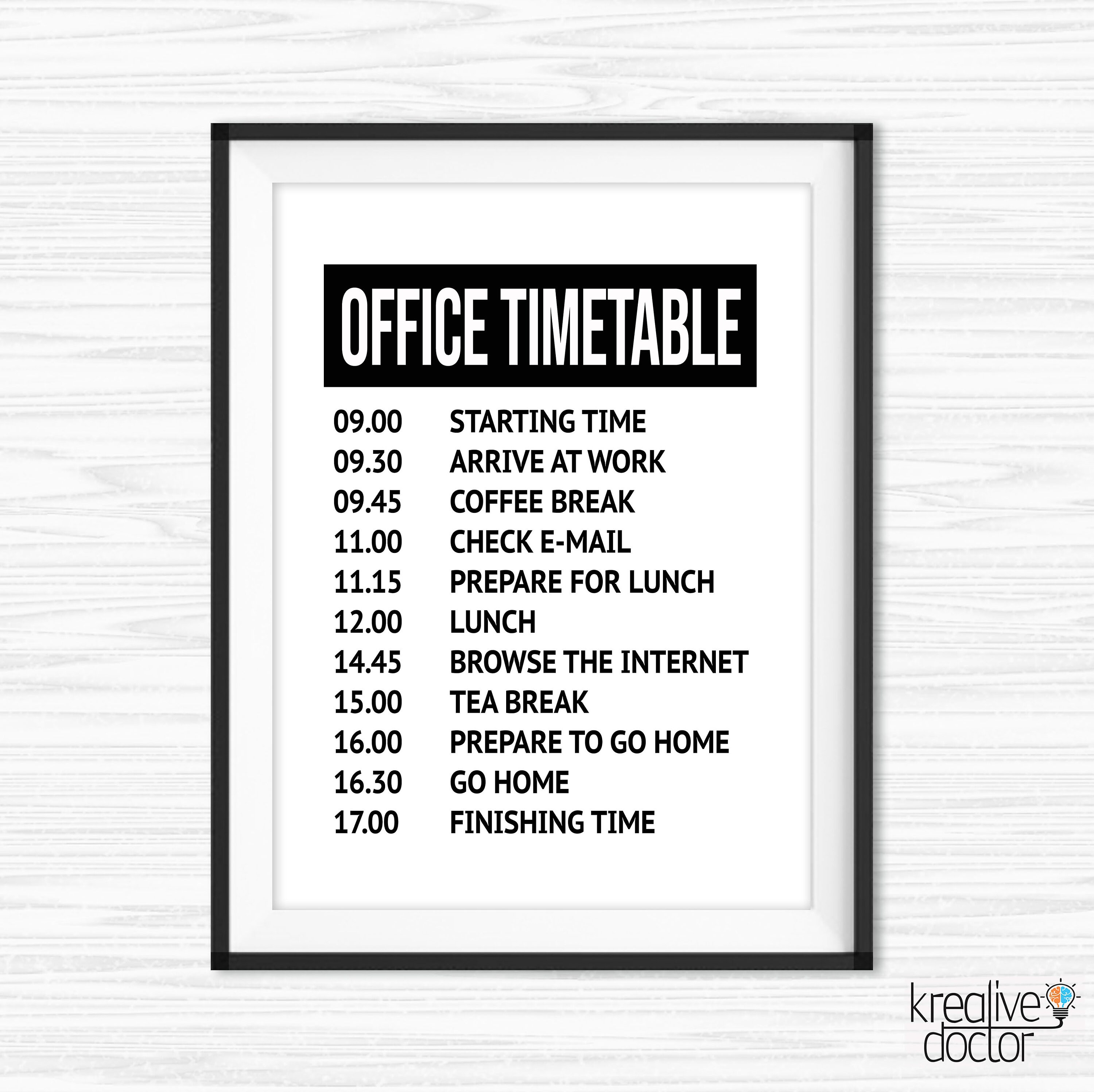 Office Timetable Funny Office Signs Office Wall Art - Etsy Denmark Office Timetable Funny Office Signs Office Wall Art - Etsy Denmark