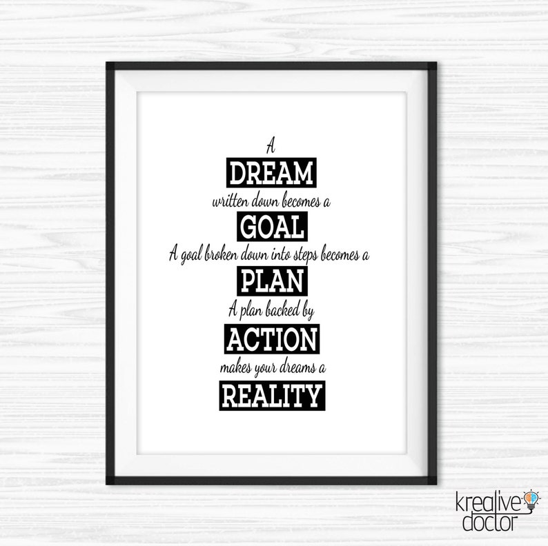 Office Wall Art Work Hard Quotes Motivational Wall Decor | Etsy