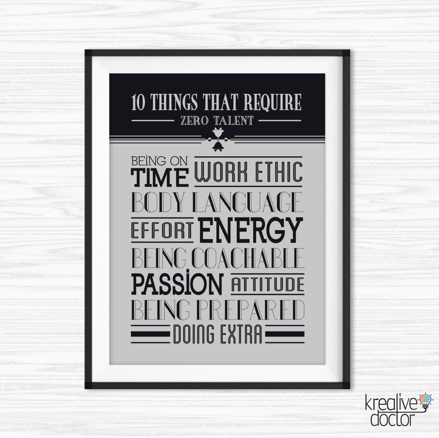 10 things that require zero talent quote print office wall etsy