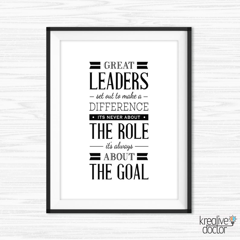 Leadership Quotes Printable Office Wall Art Leadership Etsy