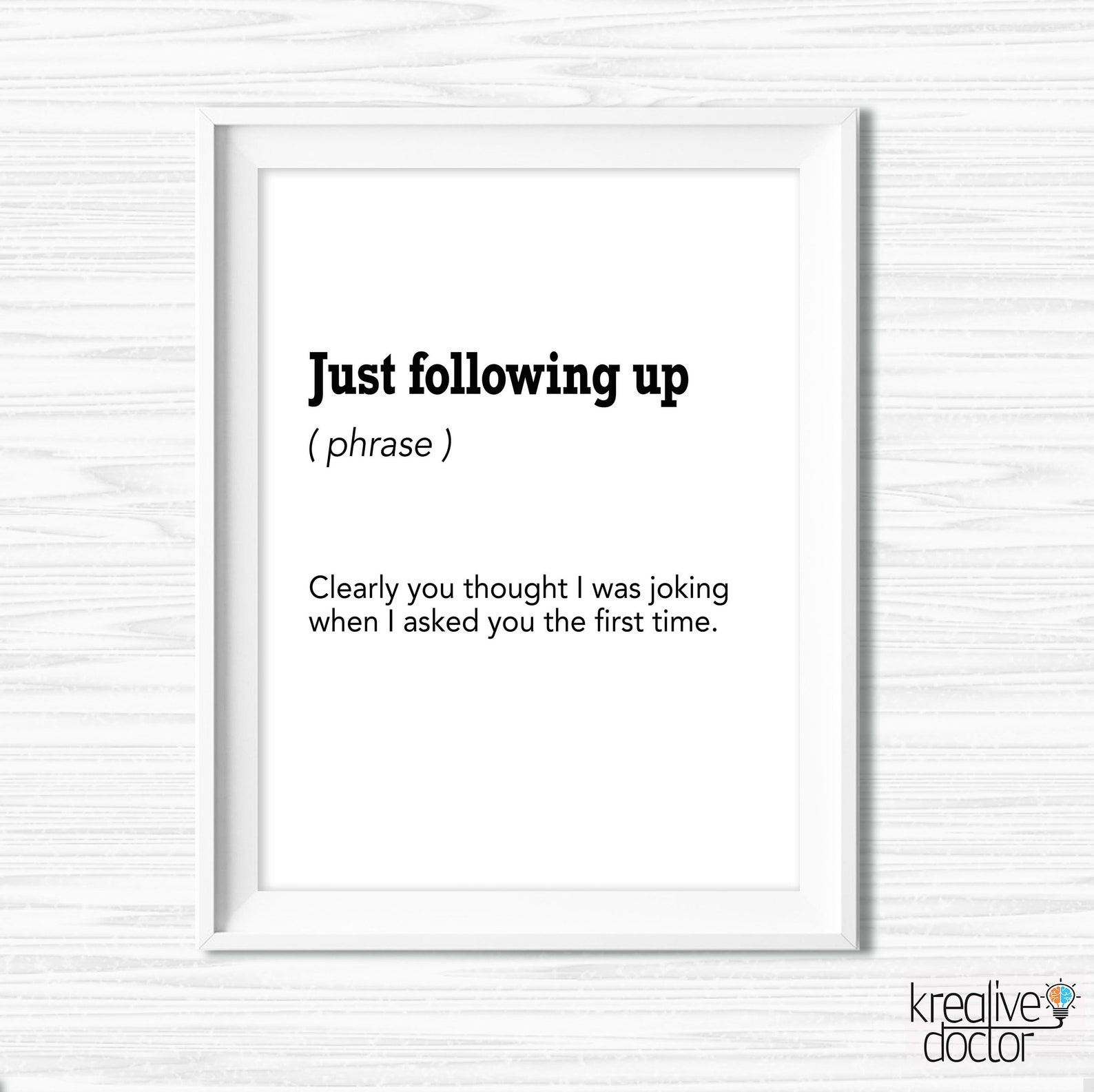Just Following Up Definition Print Funny Office Email Etsy