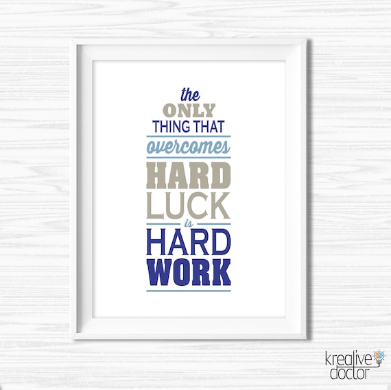 Office Wall Art Work Hard Quote Motivational Wall Decor Etsy