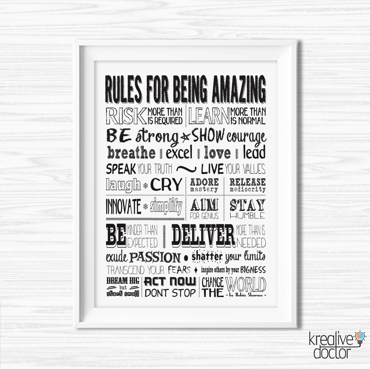 motivational wall art robin sharma office wall quotes etsy