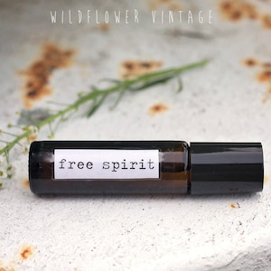 Free Spirit Essential Oil Roll-on Perfume | Festival Boho Bohemian Hippie Patchouli Lavender Cedarwood Natural Scent