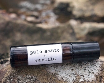 Palo Santo Vanilla Essential Oil Roll-On Perfume | Natural Grounding Aromatherapy