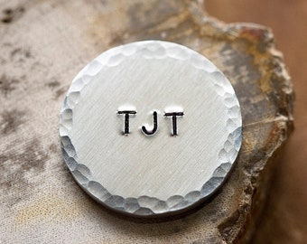 Personalized Golf Ball Marker | Golfer Gift for Groomsmen Husband Dad | 10th Anniversary | Christmas Gift | Thick Aluminum 1"