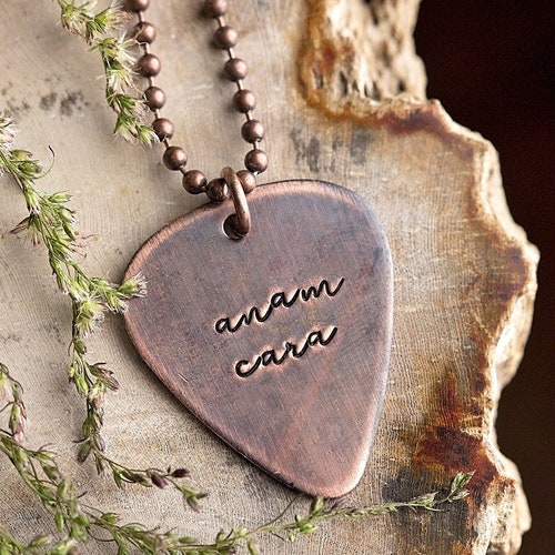 Custom Guitar Pick Necklace Personalized Guitar Pick Jewelry Etsy
