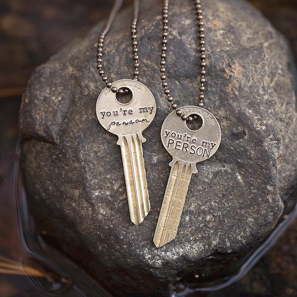 You're My Person Key Necklace | Husband Wife Girlfriend Best Friend Anniversary Christmas Fiance Gift