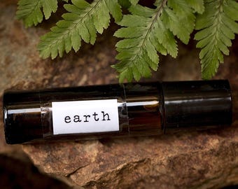 Earth Essential Oil Roll-On: Vetiver Sandalwood Bergamot Natural Perfume