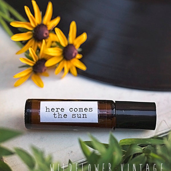 Here Comes The Sun Essential Oil Roll-on Perfume | Festival Boho Bohemian Hippie Ylang Ylang Orange Patchouli Natural Scent