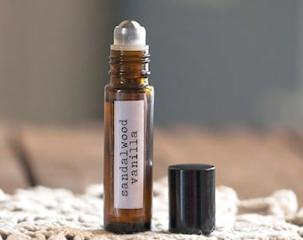 Sandalwood Vanilla Essential Oil Roll-on | Natural Unisex Perfume