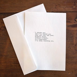 CUSTOM Hand Typed Card Personalized Vintage Typewriter Note - Etsy