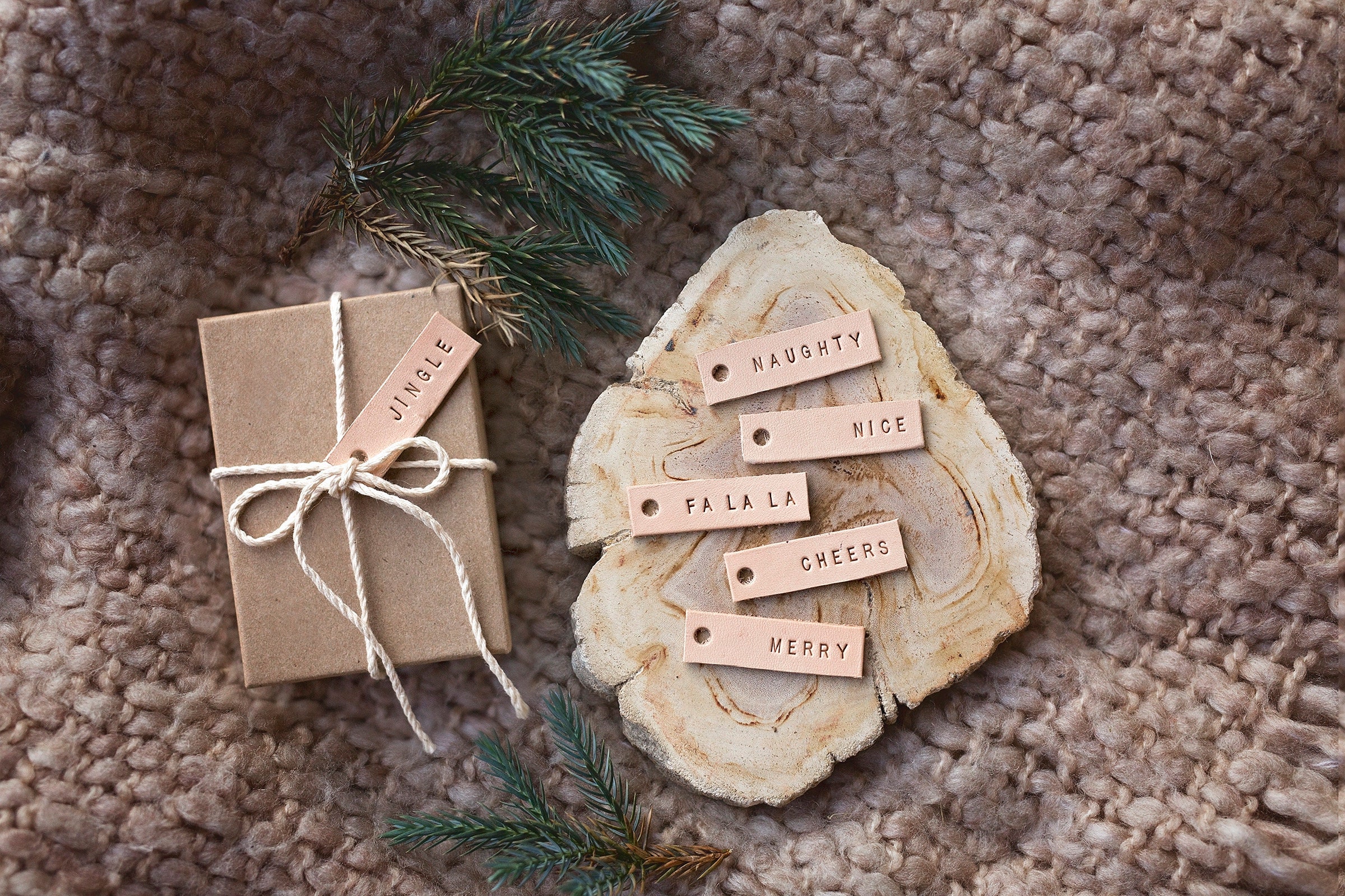 Personalized Leather Gift Tags Christmas Birthday Present Etsy
