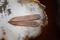 Father's Day Collar Stays Gift | Hand Stamped Personalized Custom Distressed Copper Birthday Gifts for Dad or Husband
