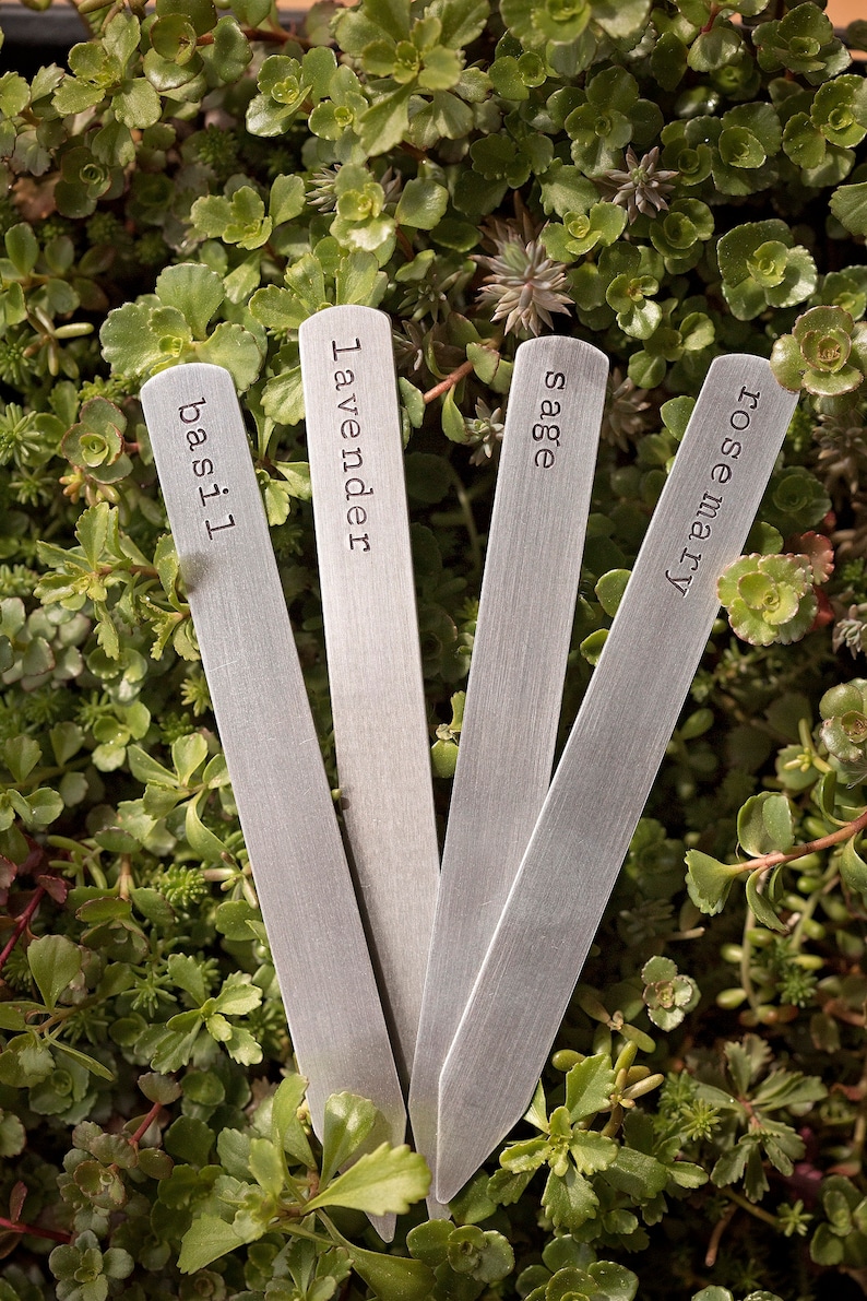 Custom Aluminum Garden Marker Metal Herb Stake Handstamped Personalized Plant Marker Gardening Supplies & Accessories afbeelding 7