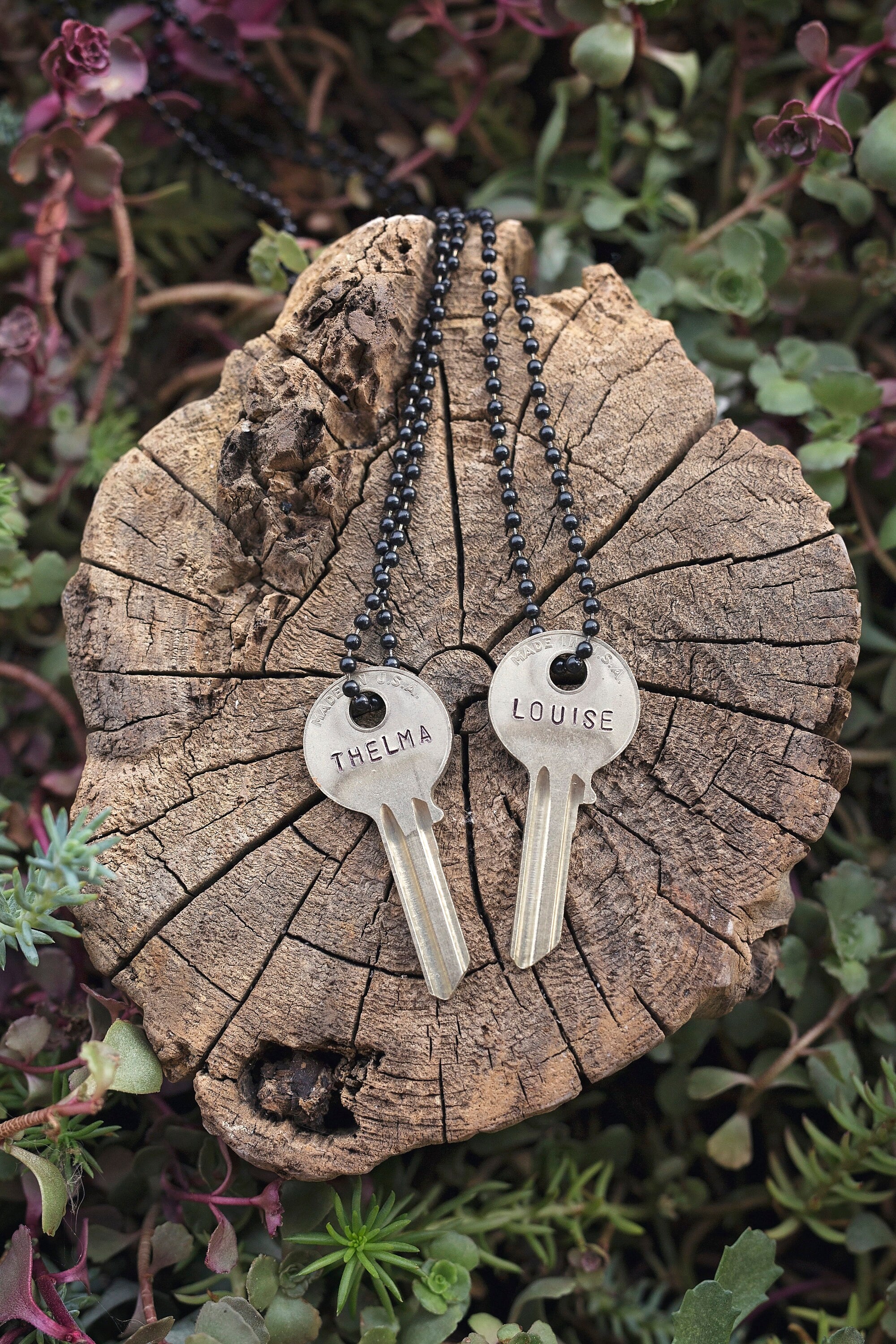 Thelma and Louise Best Friends Key Necklace Set Ready to 