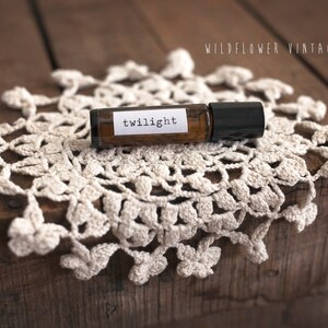 Twilight Essential Oil Roll-on Perfume Patchouli, Vanilla, Sandalwood Unisex Natural Scent Blend Roller Bottle image 4