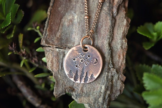 Night Sky Forest Nature Necklace | Outdoorsy Adventure