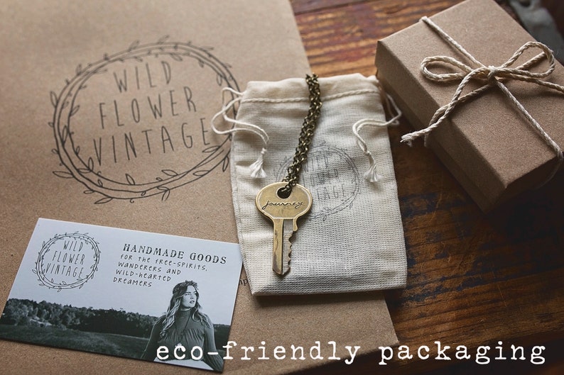 I use eco-friendly packaging and offer optional gift-wrap in a kraft jewelry box with a hand-tied cotton twine bow.
