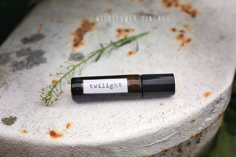 Twilight Essential Oil Roll-on Perfume Patchouli, Vanilla, Sandalwood Unisex Natural Scent Blend Roller Bottle image 1