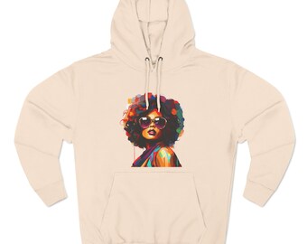 Sudadera con capucha de polar de tres paneles