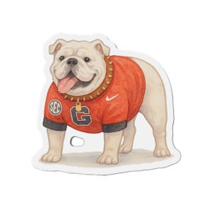 UGA Bulldog Die-Cut Magnet: Sports Fan Pet Decor