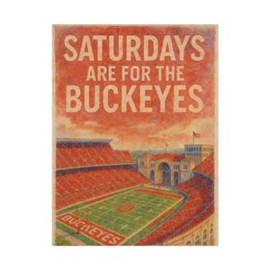 Ohio State Buckeyes Poster: College Football Art, Game Day Decor