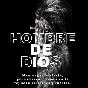 Hombre De Dios PNG / 1 Corintios 16:13 / Descarga Digital / Regalo Cristiano para Papá Christian Spanish para camisa negra colores oscuros