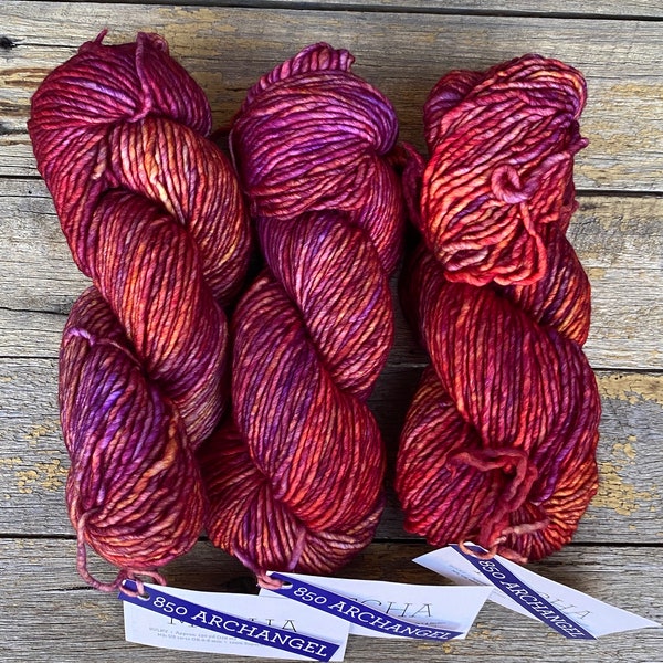 Malabrigo Mecha Archangel 850, Merino Wool Bulky weight, Malabrigo yarn, Peruvian wool, mecha wool purple