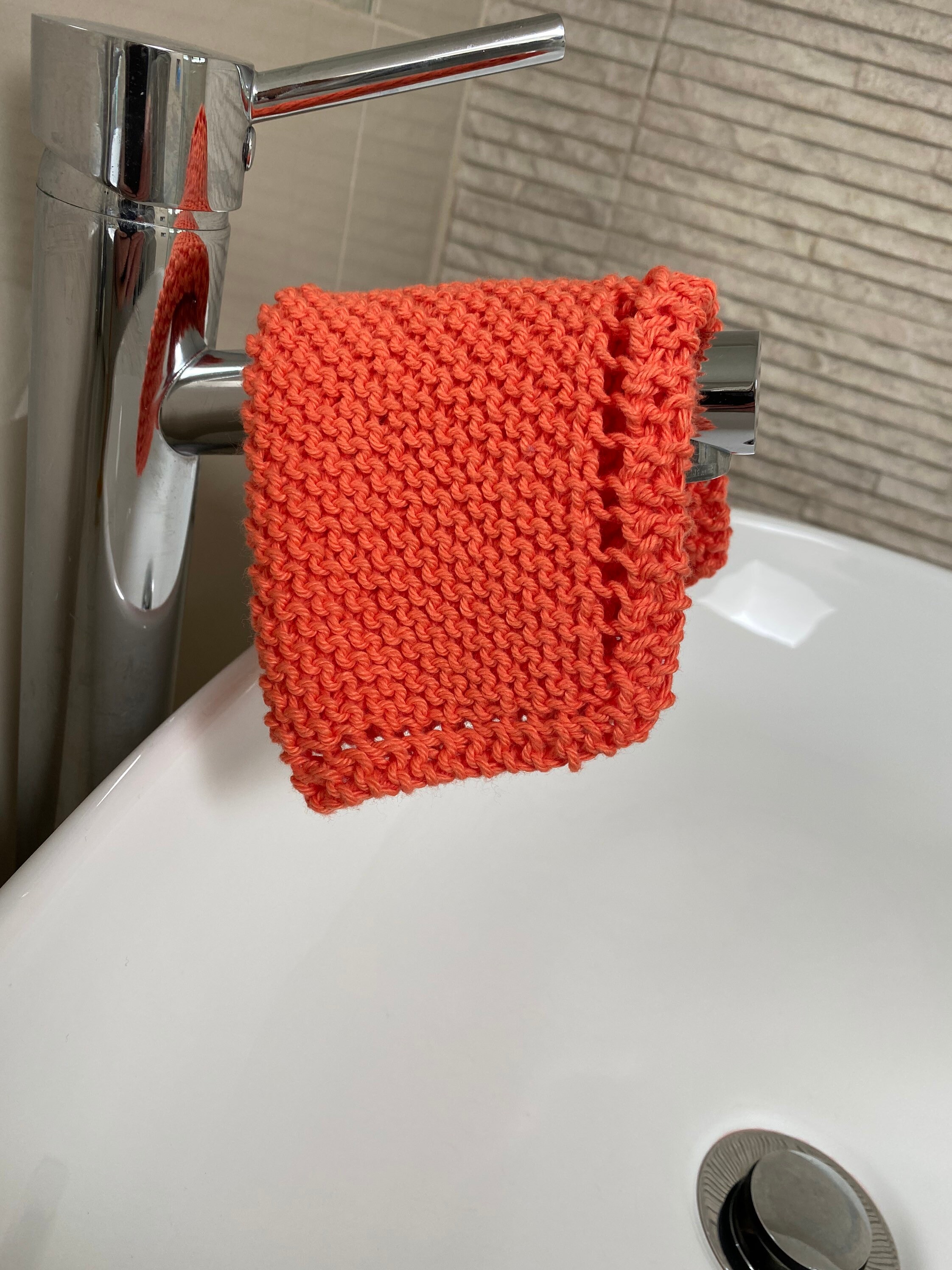 Set of 4 cotton face washers vegan knit spa cloth face cloth Etsy