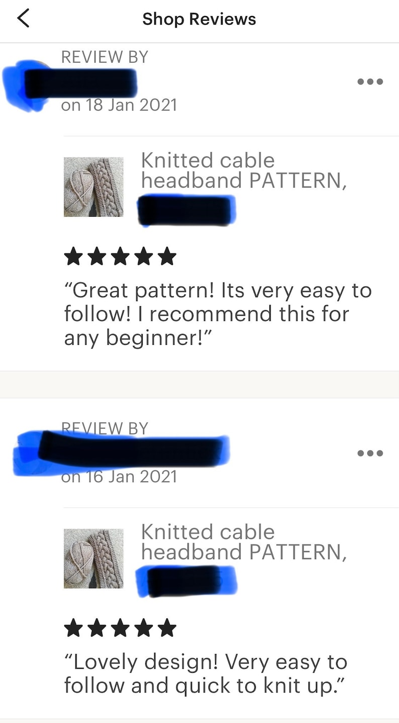 Cable headband PATTERN knitted, black earwarmer, easy knit pattern headband, earwarmer pattern, beginner knitting headband image 5