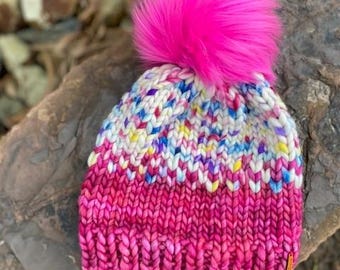 Fair Isle Beanie Knitting Pattern, Colorwork Hat (PDF Pattern), ladies beanie pattern knitted, toque pattern knitted, circular knit ENGLISH