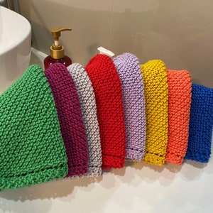 Knitted Face Washer Pattern, Organic Spa Cloth (PDF Download), face cloth knitting pattern, easy knitting pattern straight needles