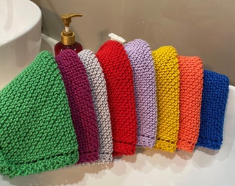 Face washer pattern knitted, organic spa cloth knitted pattern, easy face washer pattern knitted