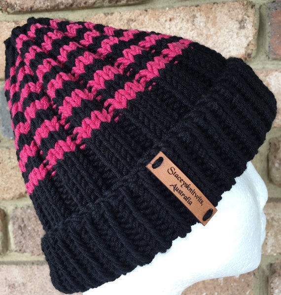 ladies black beanie