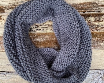 Pattern Knitted infinity scarf, scarf pattern knit, cowl pattern, beginner knitting ladies scarf, ladies knit scarf, pattern scarf easy knit