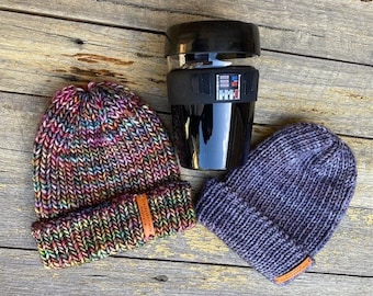 Fishermans Beanie Knitting Pattern, Adult Size Skull Cap, teeny weeny beanie pattern, mens beanie pattern knitted, pdf download ENGLISH ONLY