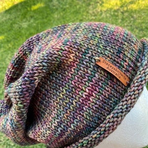 DESCARGA DIGITAL Patrón de gorro holgado tejido, gorro holgado, tejido fácil, patrón de gorro, patrón de tejido gorro holgado, tejido para principiantes