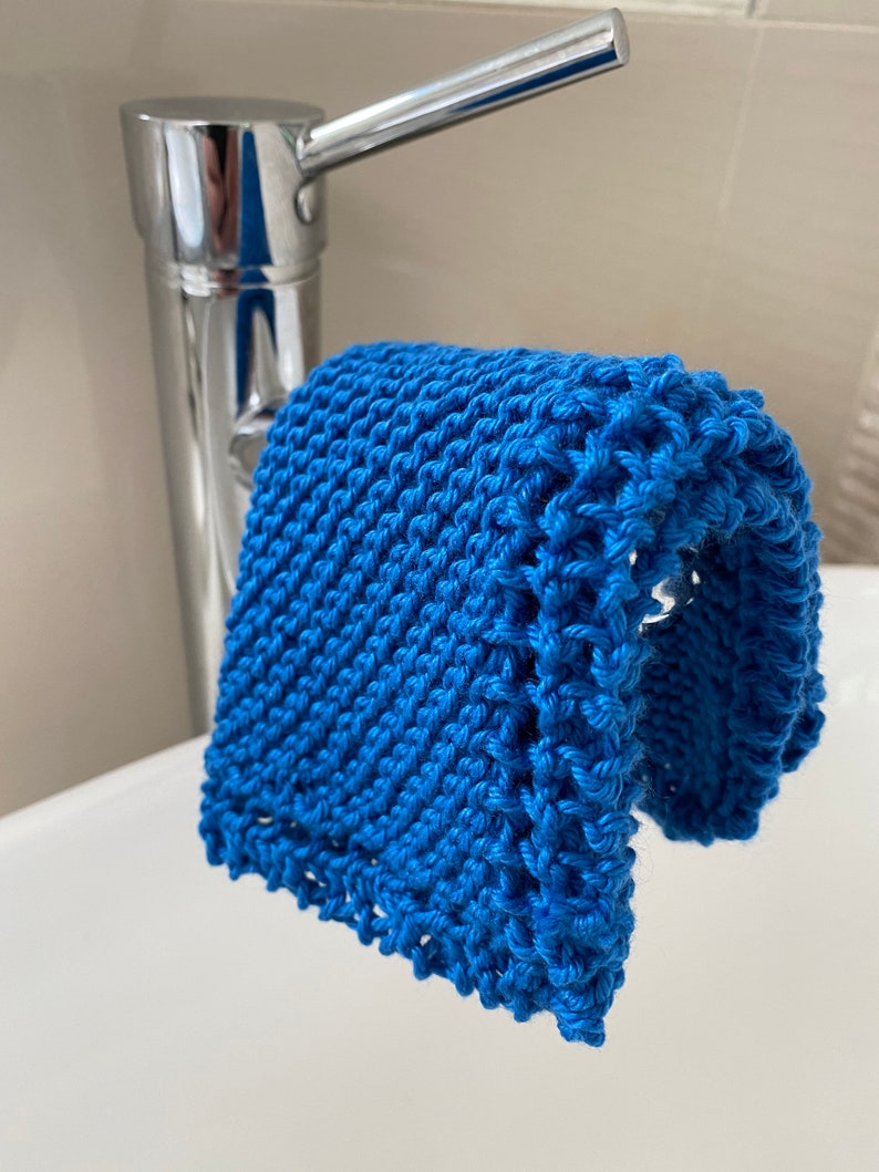 Set of 4 cotton face washers vegan knit spa cloth face cloth Etsy