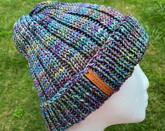 Patrón de gorro de punto: Gorro con pompones fácil (descarga digital) Patrón de gorro de punto para mujer en PDF SOLO EN INGLÉS Agujas circulares