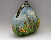 Sac à main feutré de pièce de monnaie sac à main à l’aiguille feutrée changement pochette broderie petit sac porte clé maquillage sac cadeau pour elle