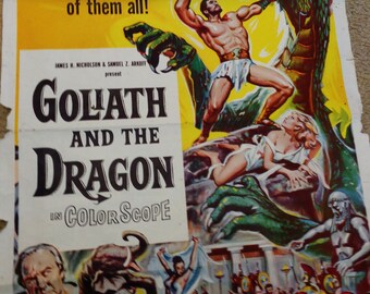 Fünf Filmposter von Marco Polo Wunderbare Welt Goliath und Drache Der Mächtigste