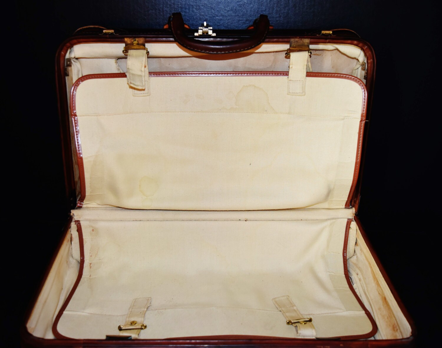 Vintage Presto Leather Briefcase Brown Leather Officer or Etsy