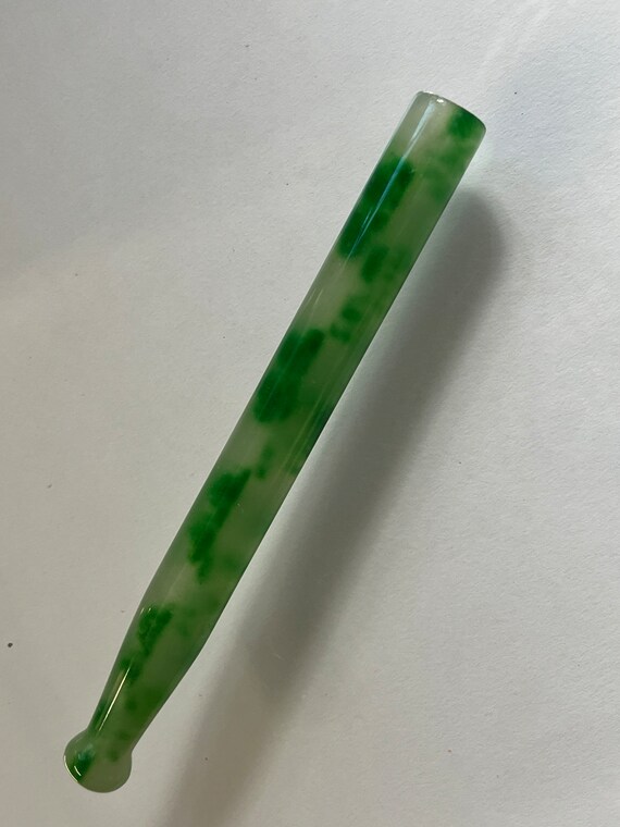 Vintage Chinese translucent light green dyed jade… - image 2