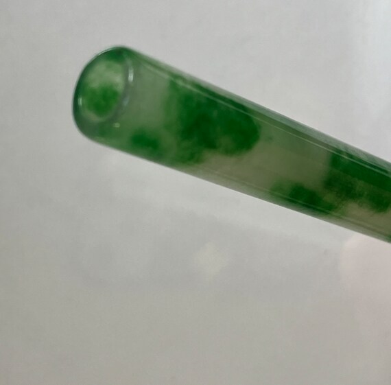 Vintage Chinese translucent light green dyed jade… - image 5