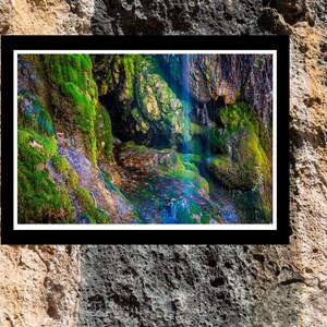 Fine Art Print - Emerald Waterfall -  Arizona -  amazing Color scenic photograph, gift ideas, present, home office wall decor