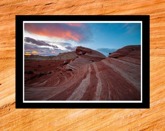 Fine Art Print - Valley of Fire #5  - Nevada scenic portrait color photograph, gift ideas, present, home office wall decor