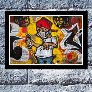 Fine Art Print - Graffiti Artist - graffiti colorful art photograph, gift ideas, present, home office wall decor furnishings urban rural