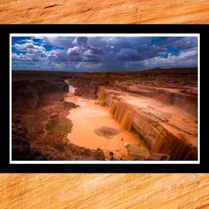 Fine Art Print - Grand Falls #2 - dramatic Arizona desert color  photograph gift ideas present home office wall decor