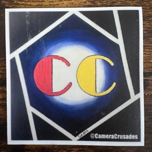 Camera Crusades Logo 2.5&quot;x2.5&quot; Vinyl Sticker @cameracrusades Stick Anywhere